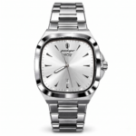Poedagar Stainless Steel Day-Date / Silver Dial