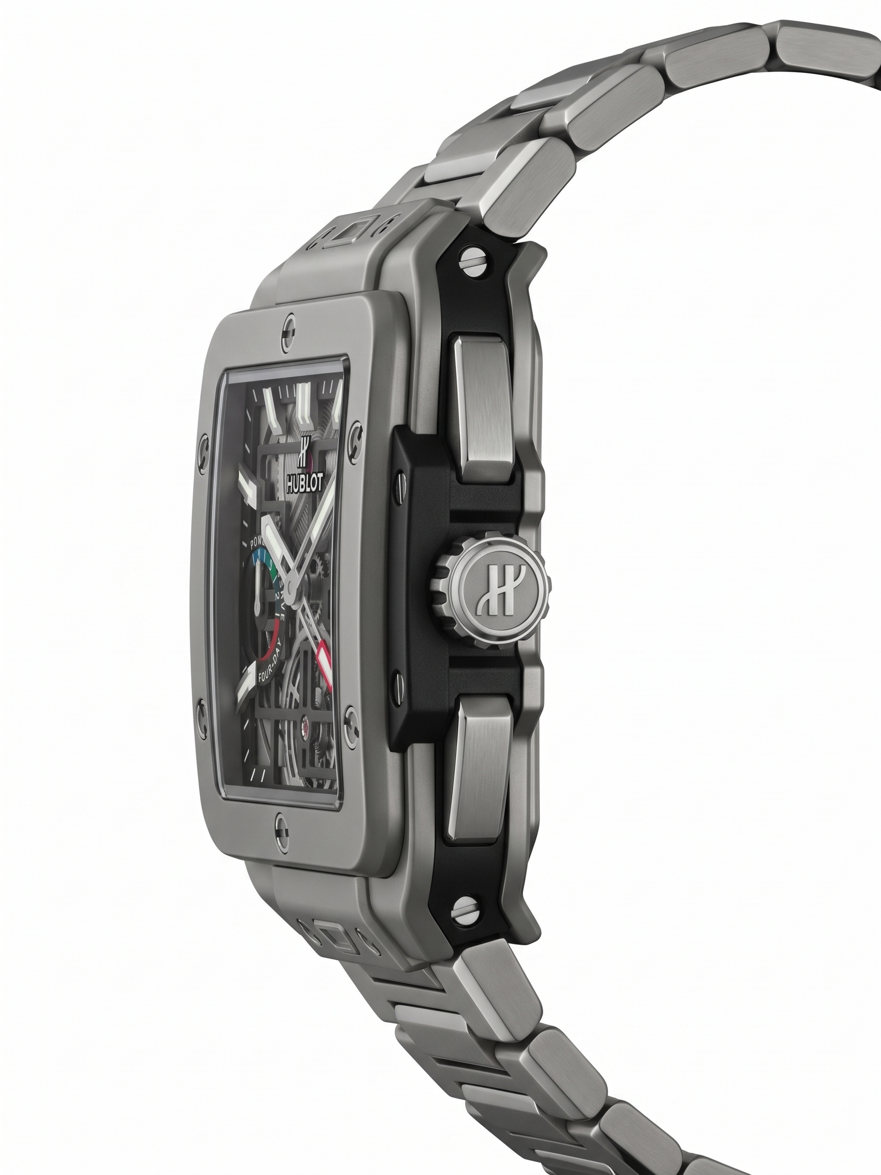 Hublot Square Bang Titanium / Skeleton Four-Day Power Reserve Dial